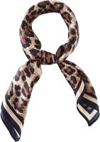 100% Real Mulberry Silk Scarf -21'' x 21''- Lightweight Neckerchief –Women Men Small Square Digital Printed Scarves