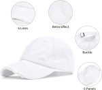 Baseball Cap Women Men Vintage Washed Distressed Hats Adjusted Cotton Dad Hat Adjustable Trucker Headwear