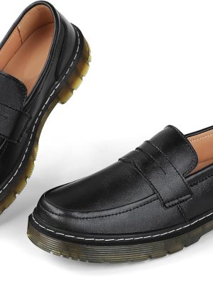 Women’s Chunky Platform Slip-On Loafers – Casual & Dressy Comfort Shoes