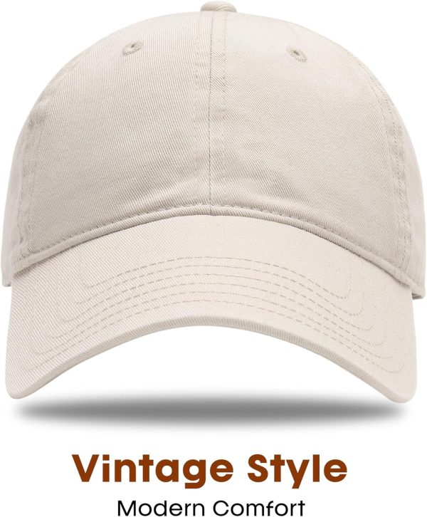 Unisex Vintage Washed Unstructured Baseball Cap Washed Cotton Adjustable Dad Hat